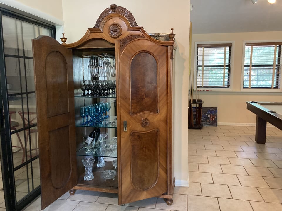 Wine Glass Cabinet
Located in Den
