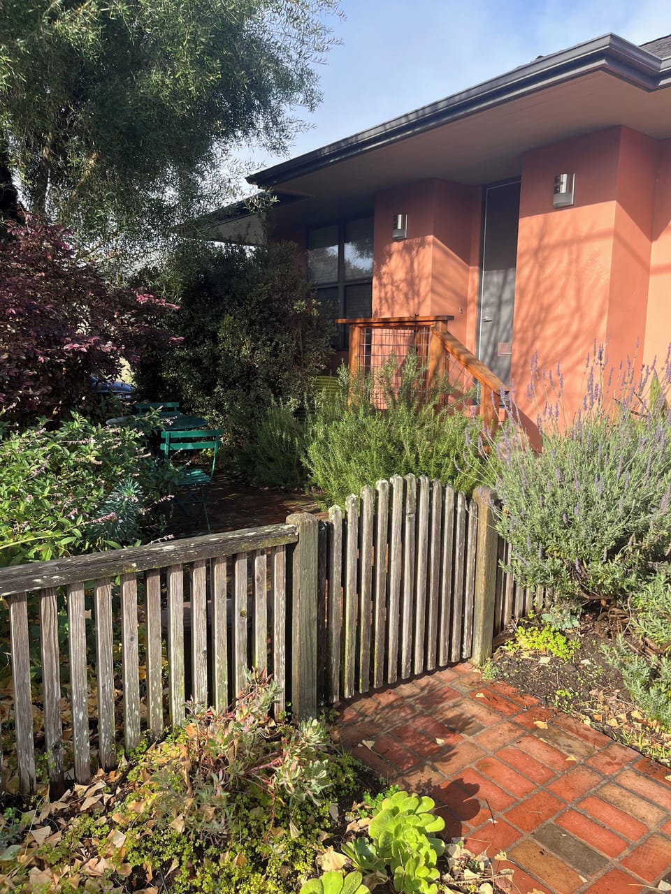 Private entry, with gate. (Parking will be on the street).