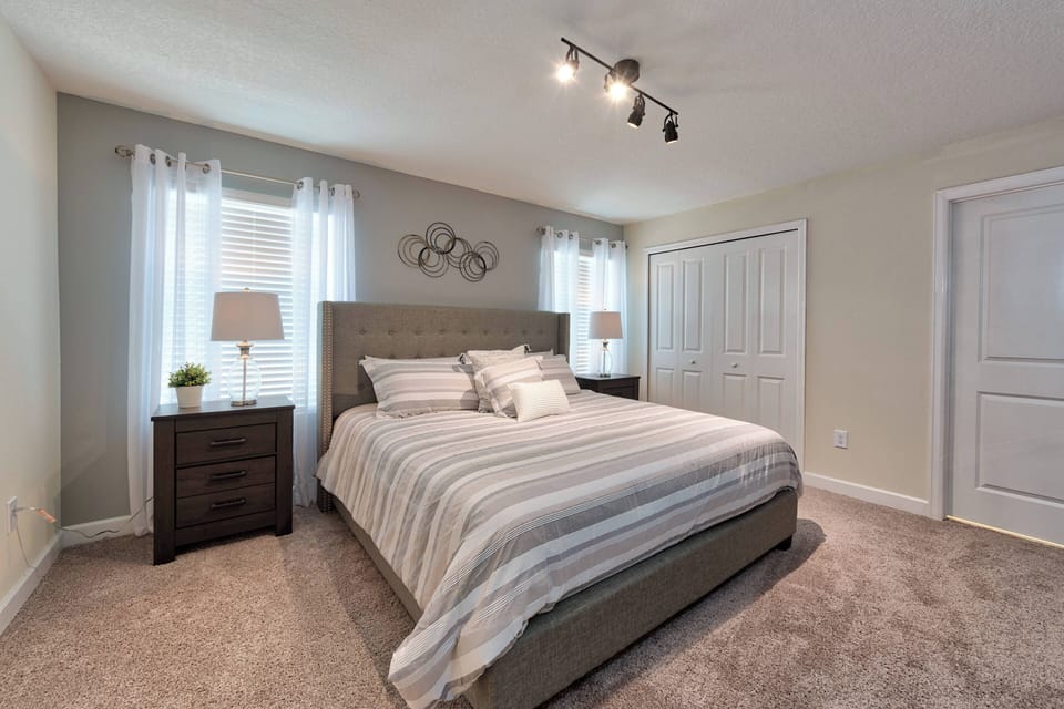 King bedroom with private bathroom