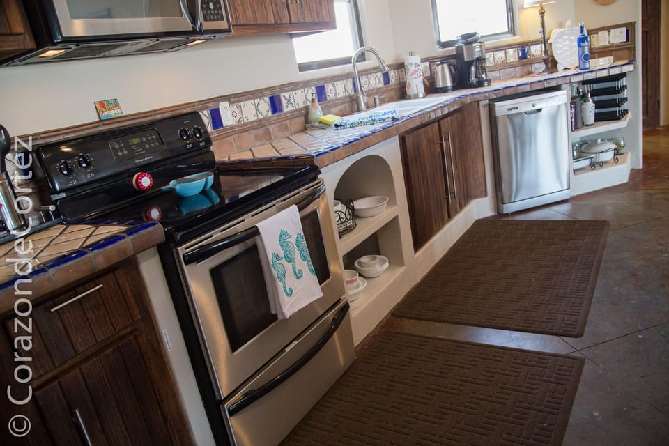 The kitchen has everything you need! But why cook? Collins is located next door!