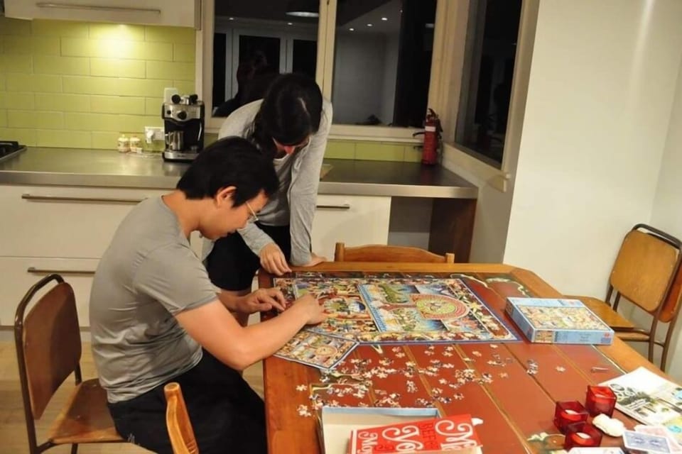 Jigsaws on the table