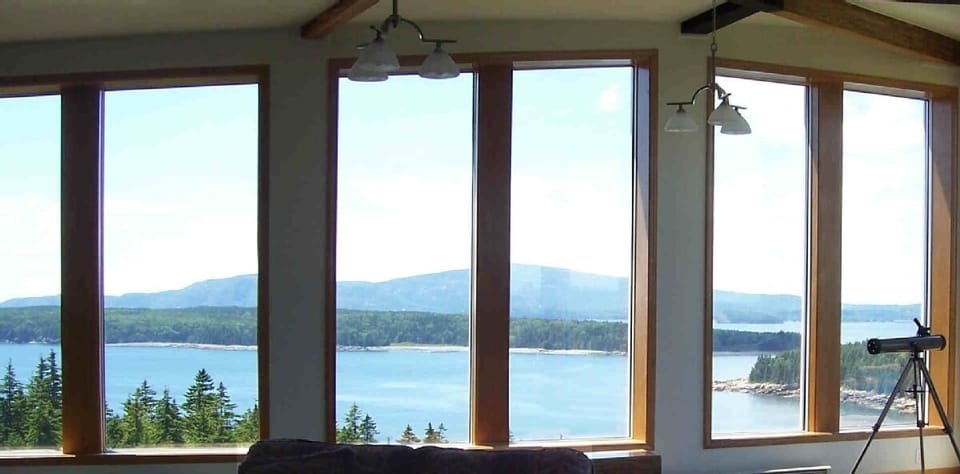 Wide views of Frenchman's Bay - main living area