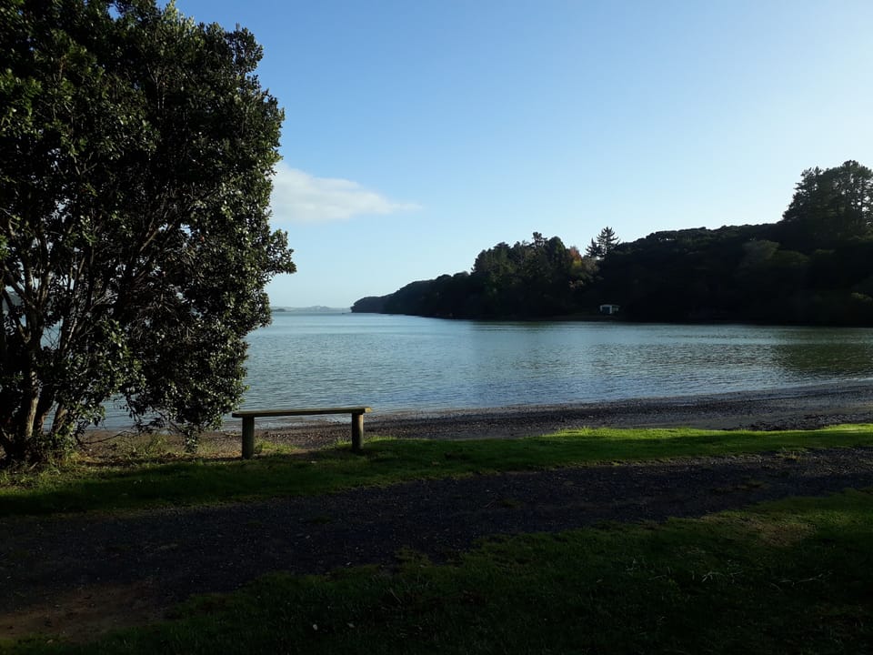Pipiroa Bay at bottom of garden