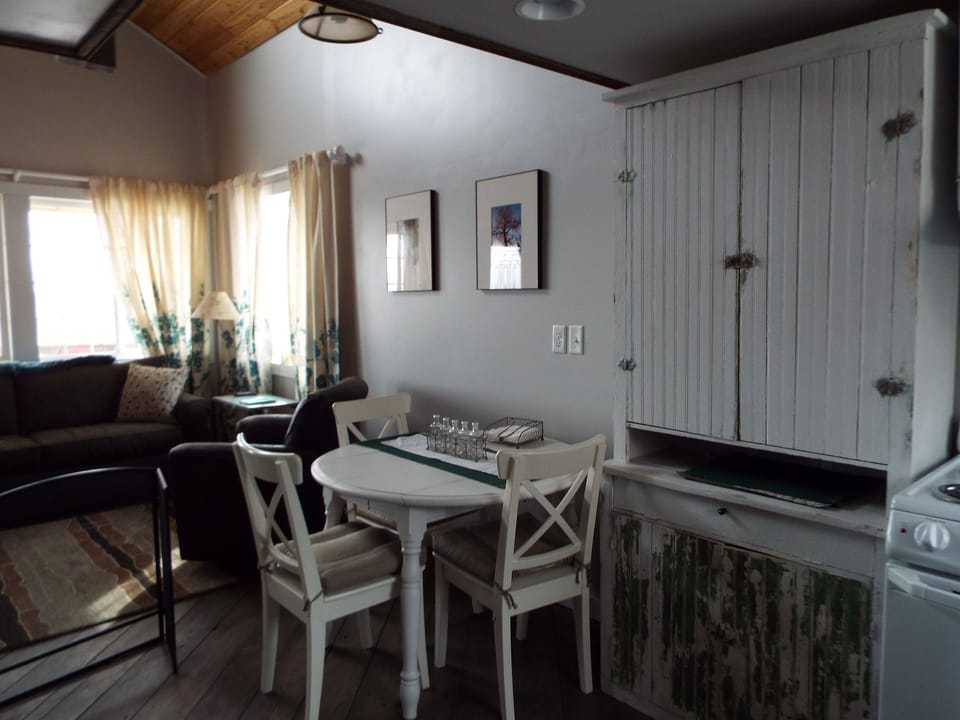 Dining area and antique hutch