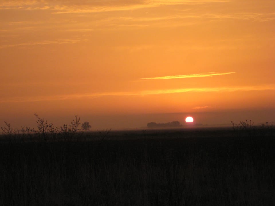 A beautiful sunset on the prairie.
