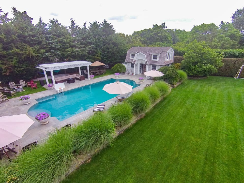 Oversized salt water heated pool w/Pool House; pool toys-basketball pool hoops 
