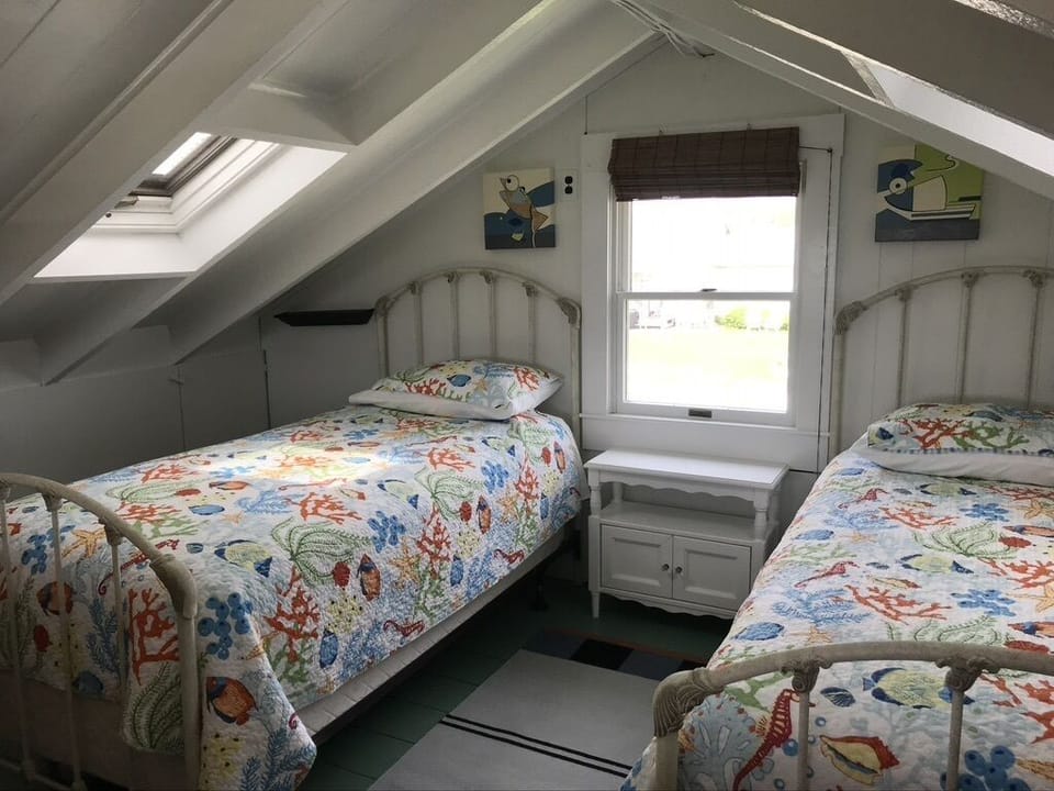 Twin beds in loft