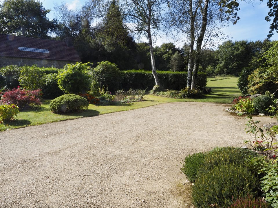 The garden in front of the house
