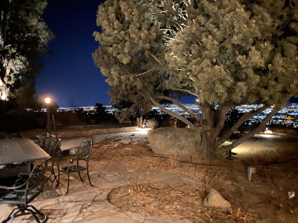 Above the city lights!  Completely undisturbed and private