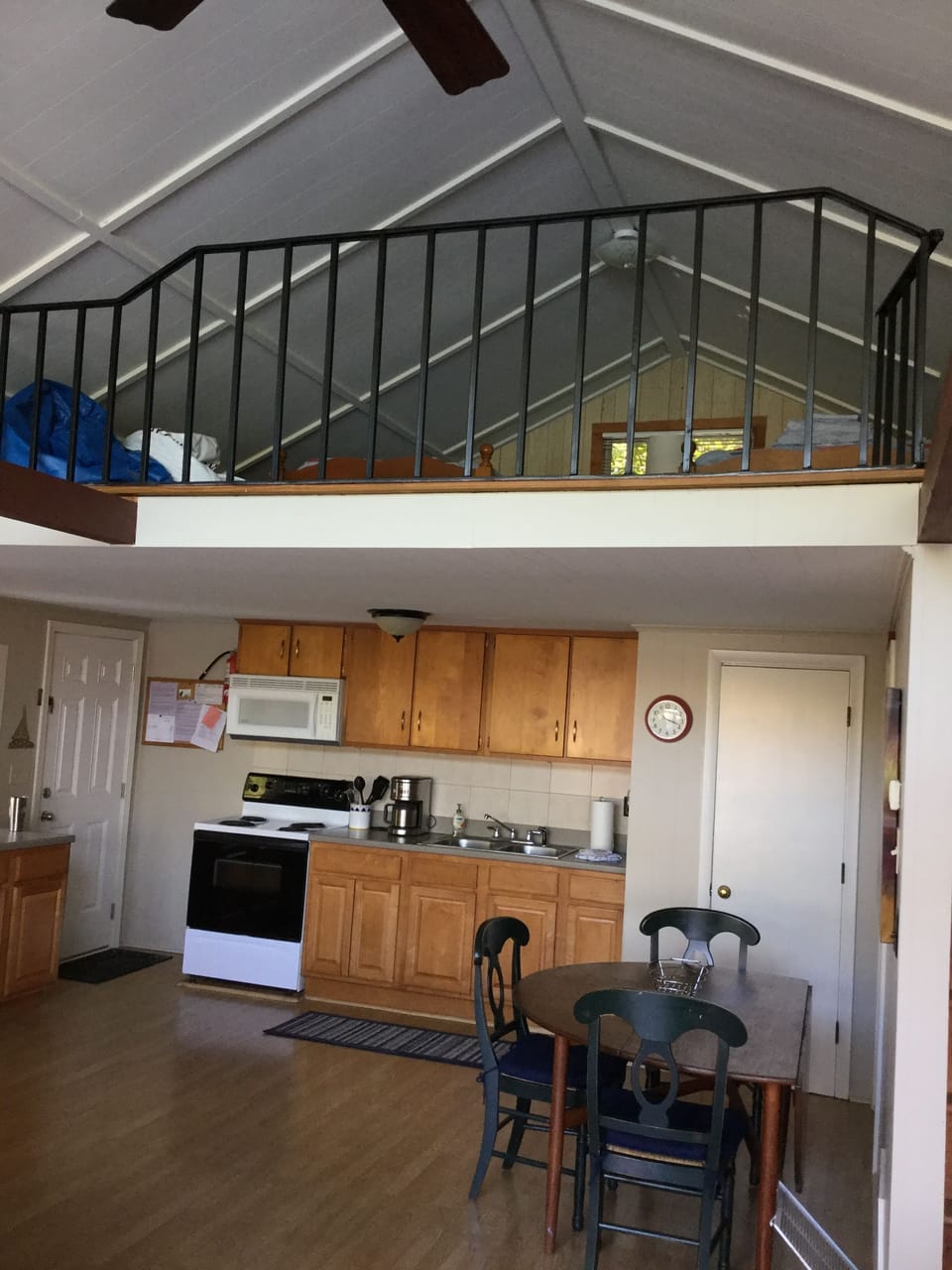 Full kitchen. Loft area above