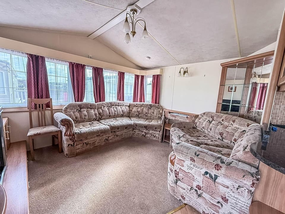 The curved bench seating provides ample space for everyone to gather comfortably after a day of exploring Hunstanton.