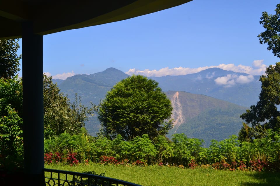 View of Kanchenjunga range from verandah