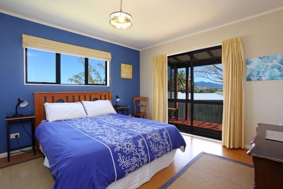 Bedroom leads to balcony