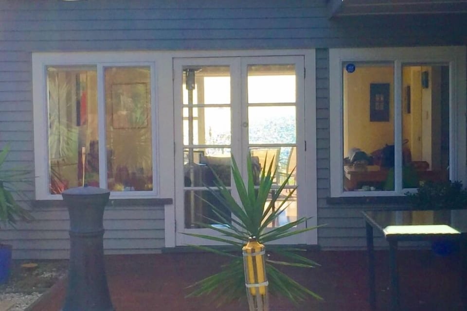 back deck looking through house