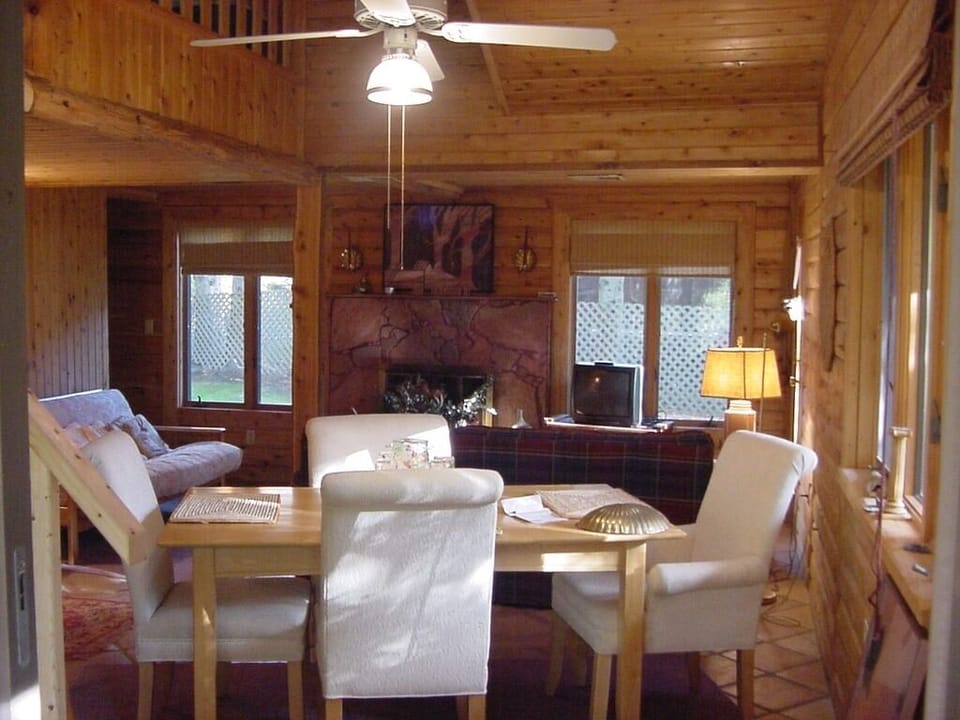 Dining Area, Living Area W/  Fireplace