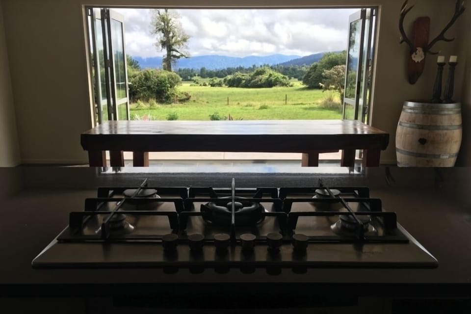 Looking to deck from kitchen