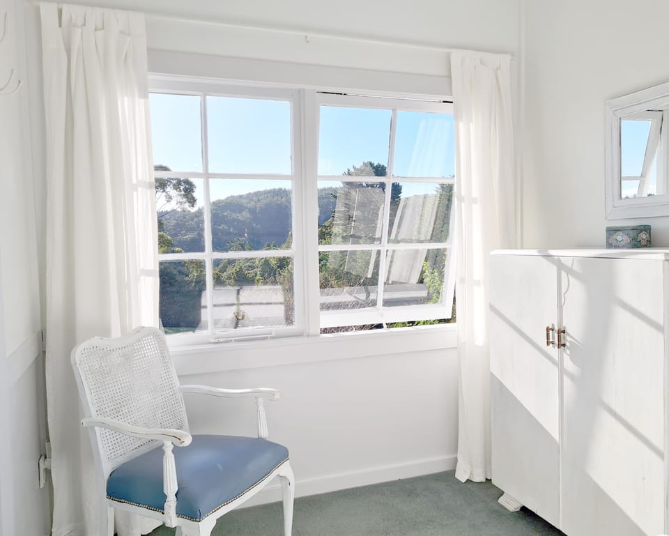 North-facing views from the bedroom.