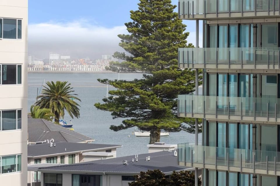 Views of Pilot Bay and the Port of Tauranga