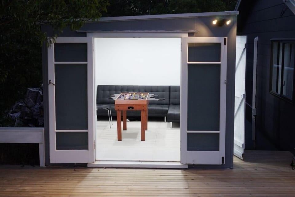 The Shed, great for kids, games and rainy days.