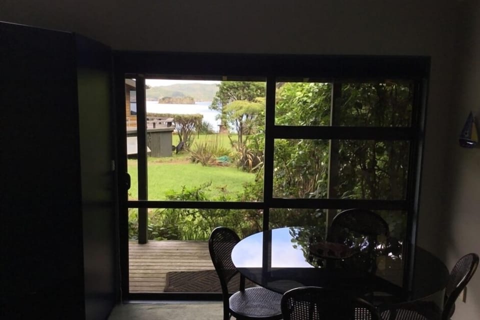 View to the beach and bay
