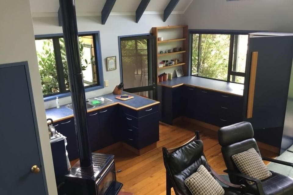 Open plan kitchen, dining, lounge