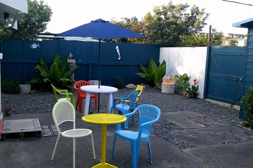 Some colourful additions to the courtyard.