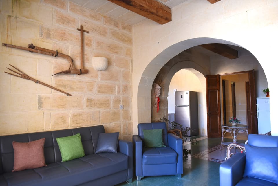 Comfy sofas in the larger living room