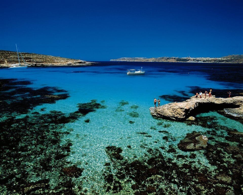 The beautiful Blue Lagoon at the Island of Comino
