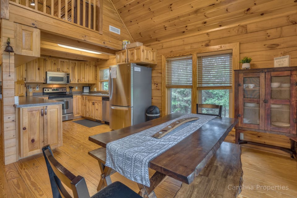 Dining area and kitchen