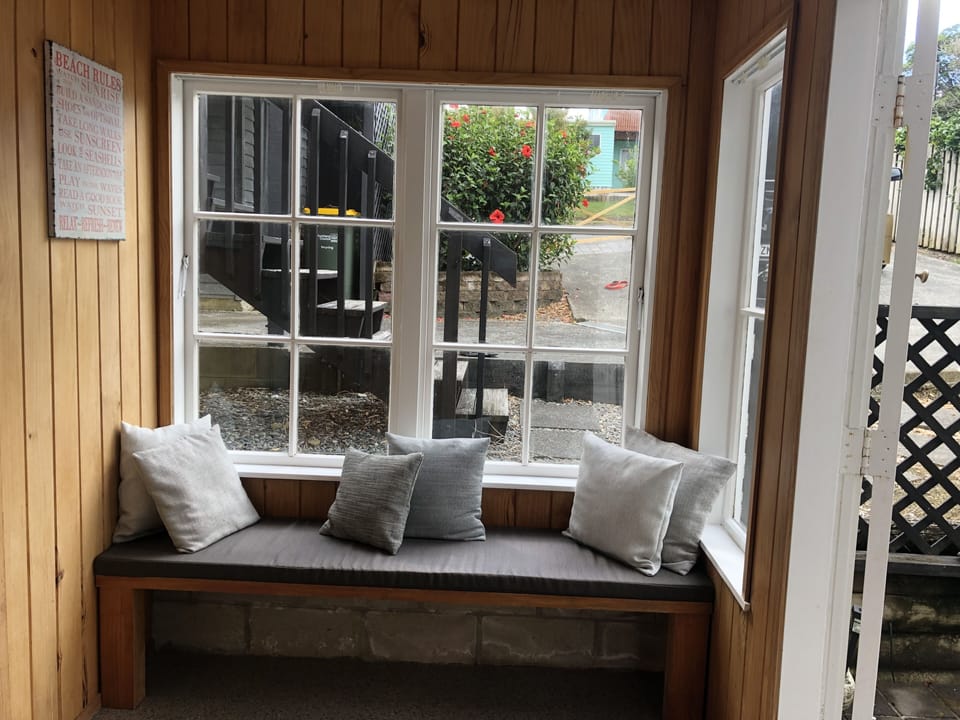 Mudroom on entry - perfect spot in the morning to sit with a coffee and a book