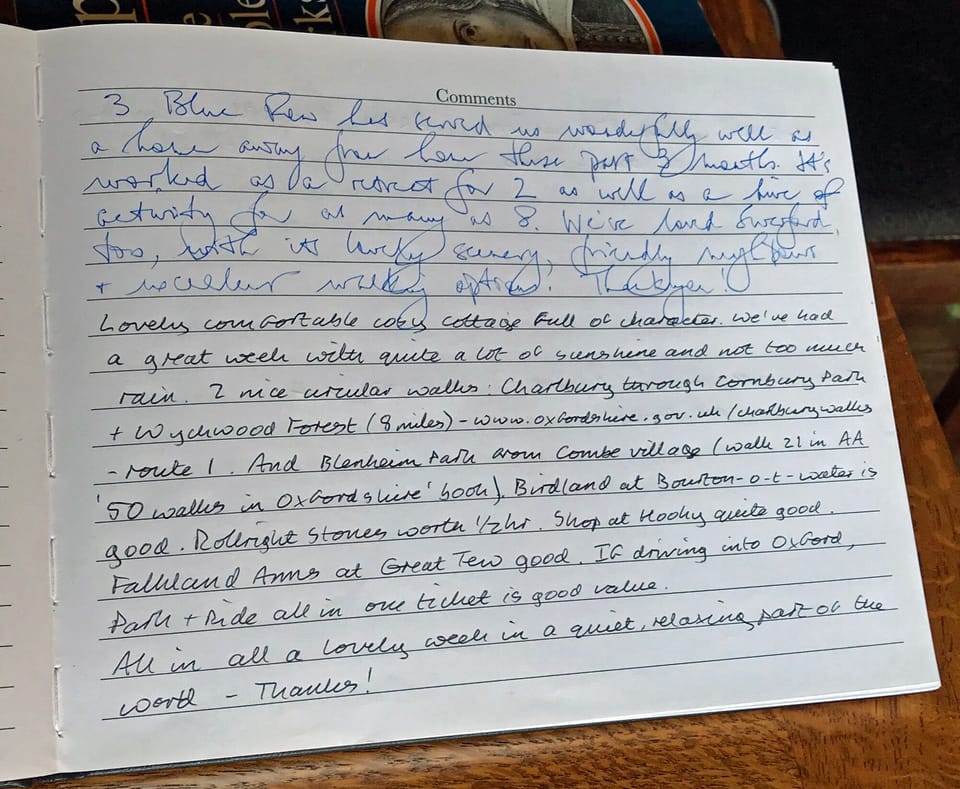 Another page from our Visitors' Book