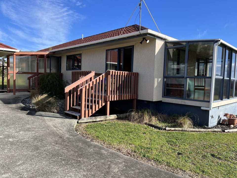 Rear deck and conservatory