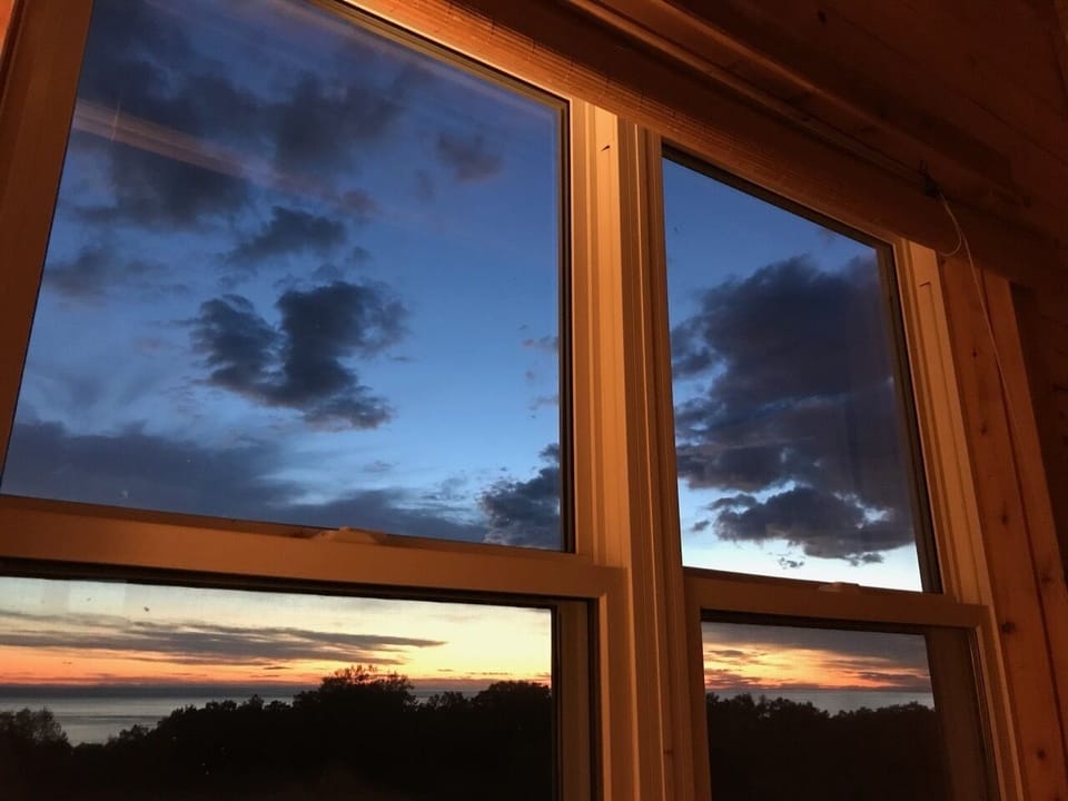 Beautiful evening sky from the bed