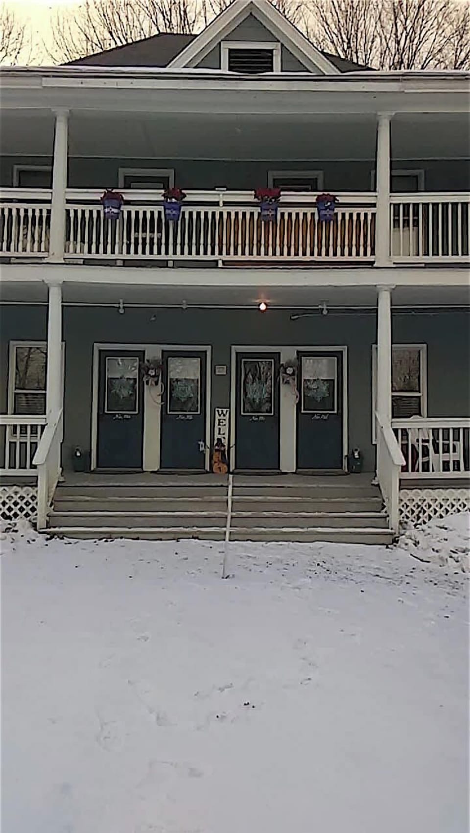 building in winter