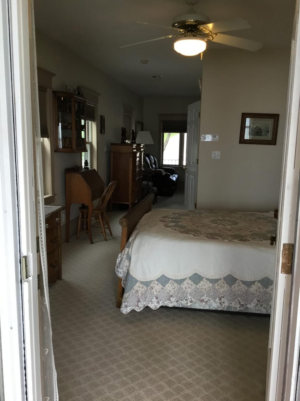 From the porch into the porch bedroom 