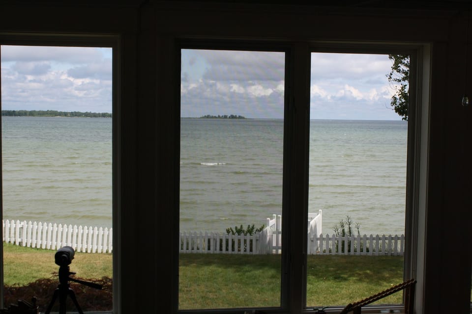 Looking from the porch to Bird Cage Island