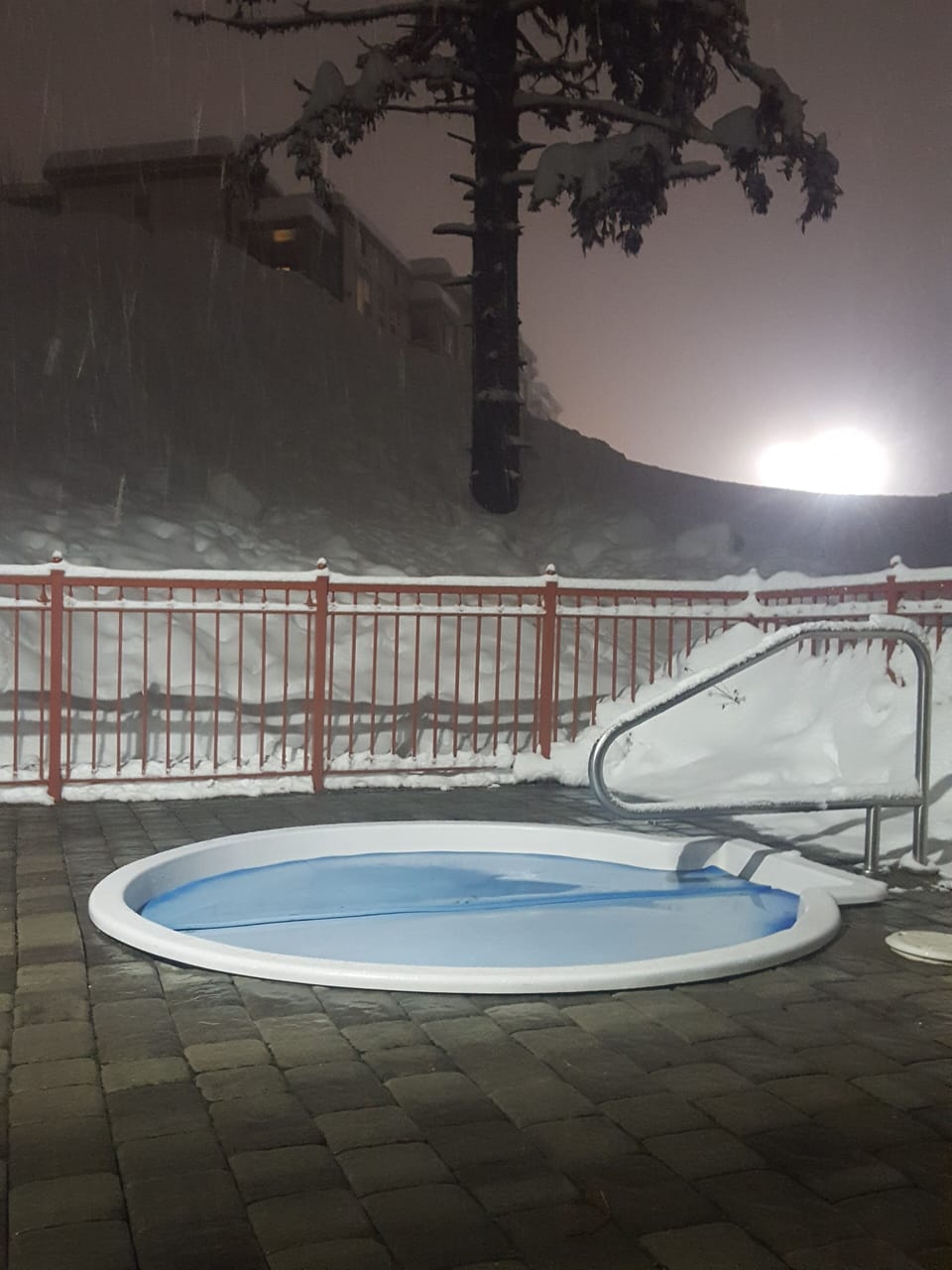 Hitting the hot tub while the groomers are out (winter only)