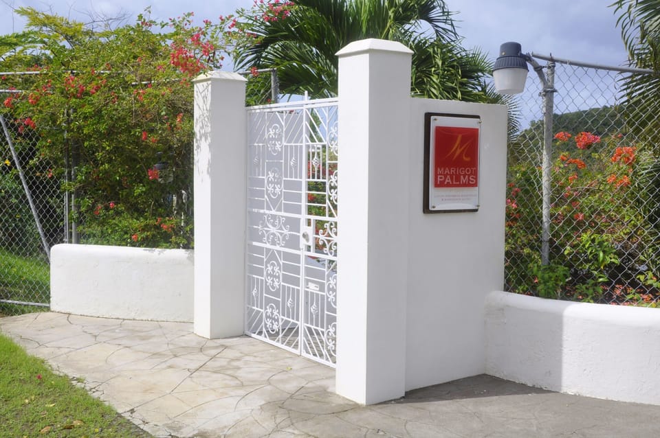 main entrance of the property next to the parking space