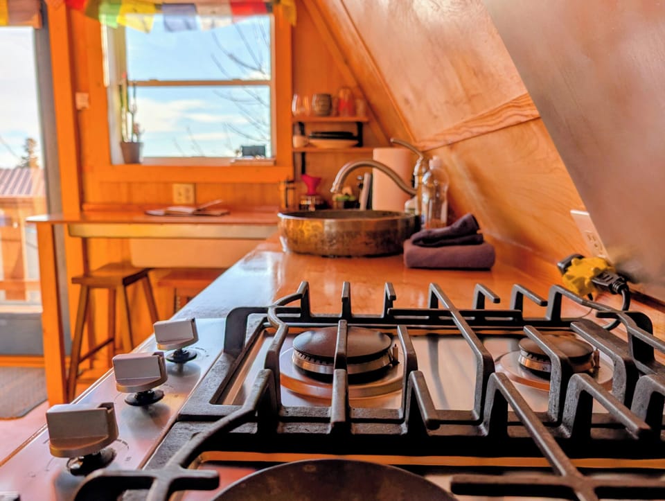 Beautiful Nepali singing bowl as the sink