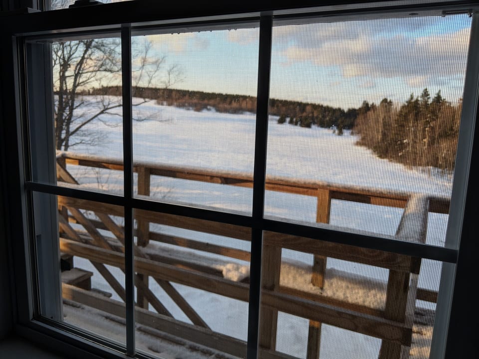 Winter view at the back of the apartment
