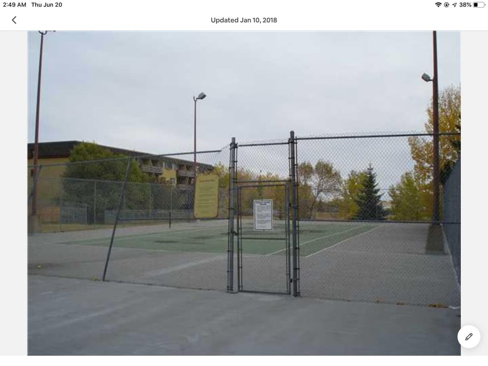 One of the two independent exclusive Tennis Courts of the building.
