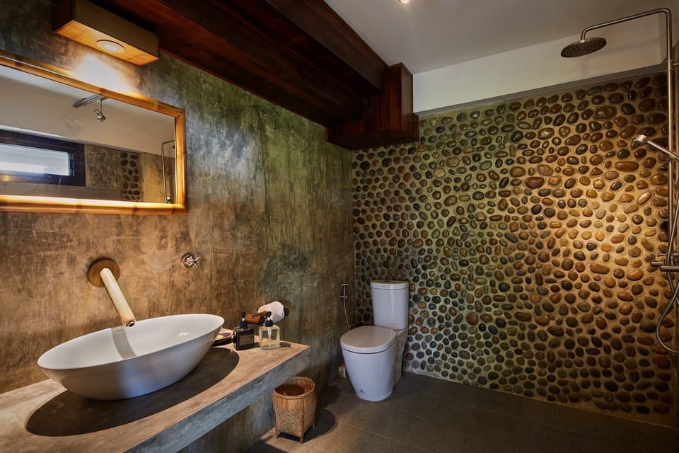 Pillar room in traditional wooden house