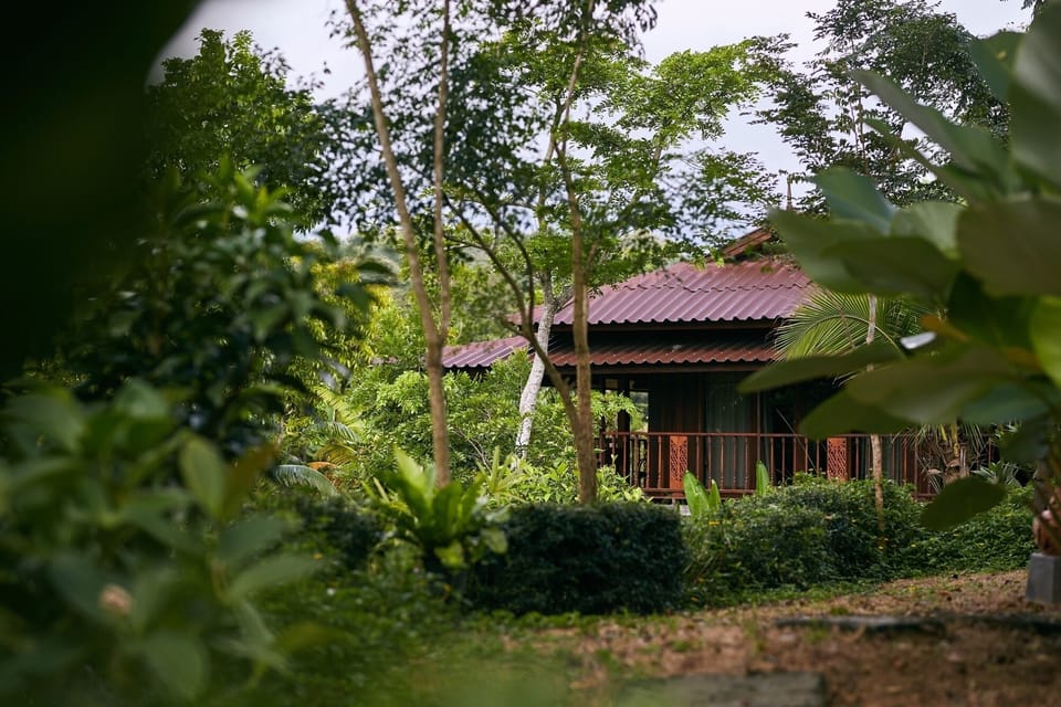 Unique stilted wooden house