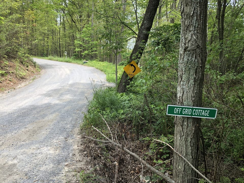 Sign for parking lot/boat launch off Hidden Valley Road