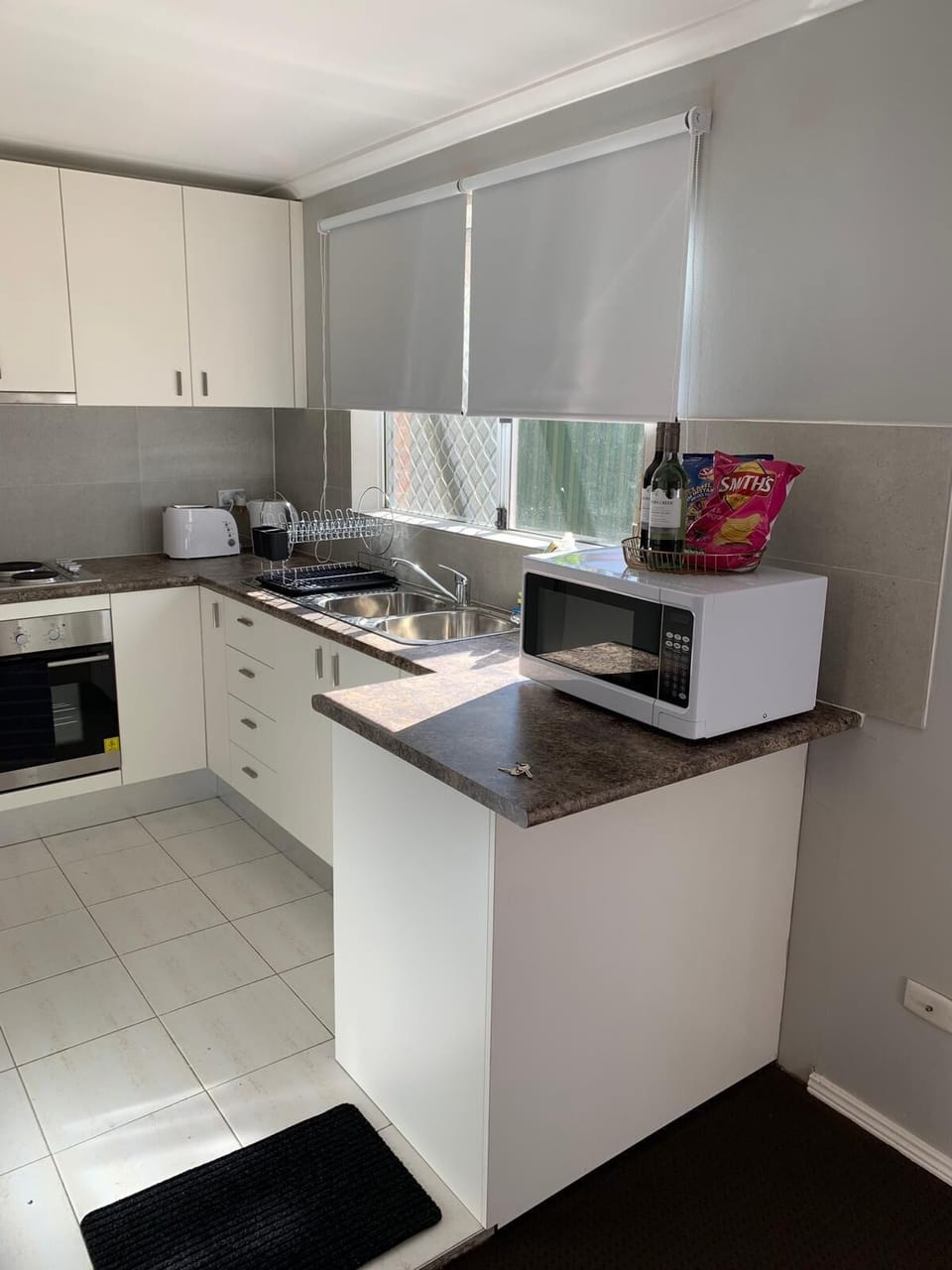 Full kitchen With internal laundry and downstairs toilet 