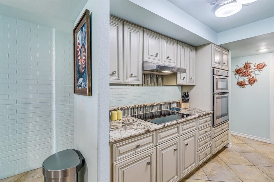 Updated kitchen with stainless steel appliances