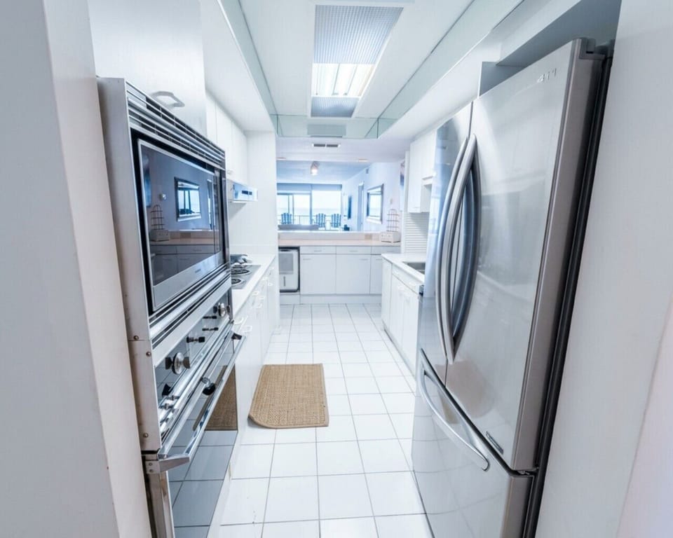 Updated kitchen with stainless steel appliances