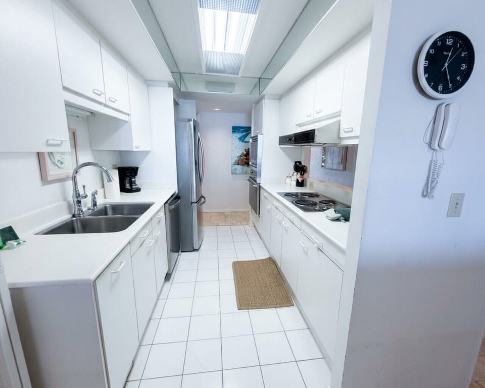 Updated kitchen with stainless steel appliances
