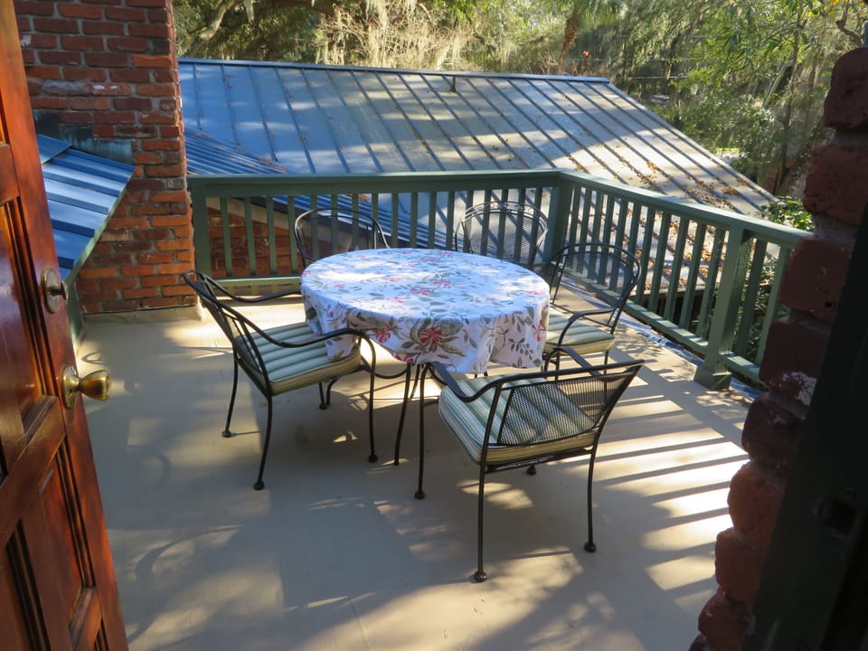 "Aloft" has an outdoor terrace that is perfect for morning coffee or ...