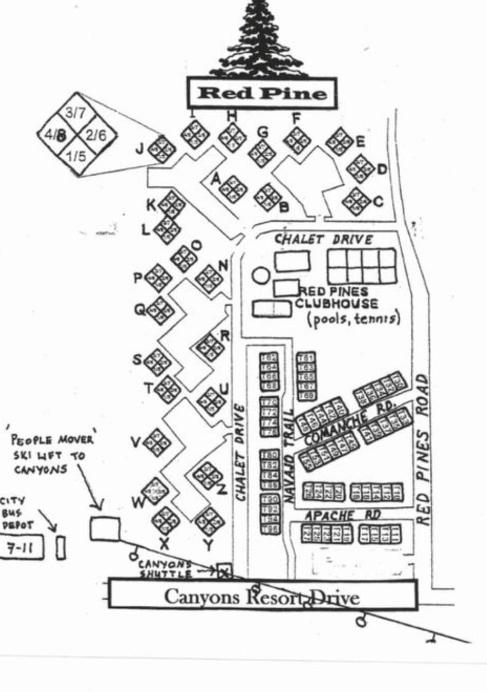 Map of Red Pine Condominium Community